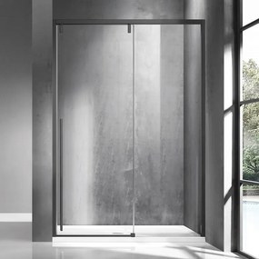 Porta doccia 150cm scorrevole colore acciaio grigio spazzolato | KSA4000GM - KAMALU