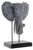 Statua Decorativa DKD Home Decor Elefant Nero Grigio Metallo Resina (40 x 28 x 56 cm)