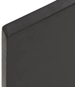 Ripiano muro grigio scuro 80x40x2 cm massello rovere trattato