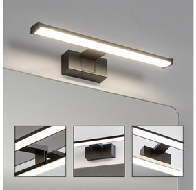 Brilagi - VESTRA Specchio da bagno con luce LED, 8W/230V, 40 cm, IP44, Nero