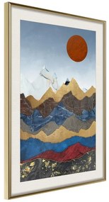 Poster  Red Sun  Cornice Quadri Cornice d'oro con passe-partout, Larghezza x Altezza Home decor 20x30