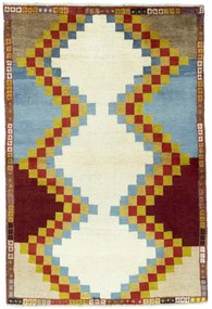 Gabbeh Tappeto persiano 100x150 Beige (Iran) Annodato A Mano