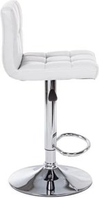 Sgabello Da Bar Alto Imbottito Ecopelle Memphis Bianco Bizzotto