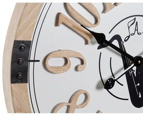 Orologio da Parete DKD Home Decor Nero MDF Bianco (60 x 4,5 x 60 cm)