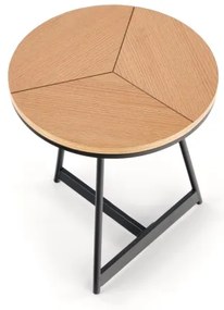 Tavolino CARIDA 49x45 cm nero/quercia