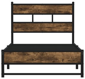 Giroletto senza materaso in metallo rovere fumo 100x200 cm