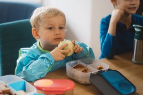 Box porta merenda piccolo – rosa/arancione