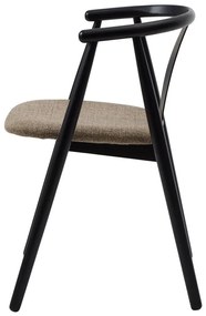 Sedia da pranzo nera e beige Relate - Unique Furniture