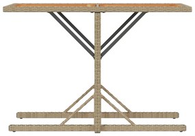 Set da Bistrò 3 pz con Cuscini Beige in Polyrattan