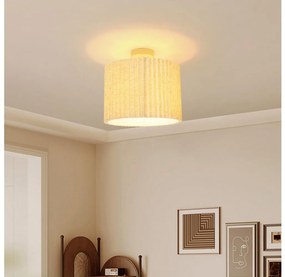 Brilagi - Plafoniera NORDIC WAVE 1xE27/15W/230V Ø 32 cm in lino/bianco