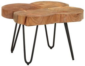 Tavolino 36 cm 4 Tronchi in Legno Massello di Acacia