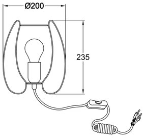 Fabas Luce 3677-34-225 - Lampada da tavolo CAMP 1xE27/40W/230V oro
