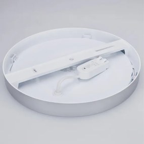 Solight WD244-S - Pannello LED 2 in 1 24W/230V 3000/4000/6000K diam. 30 cm IP54 argento