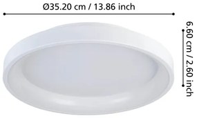 Eglo 901248 - Plafoniera LED dimmerabile LORETELLO LED/12W/230V bianco + +TC