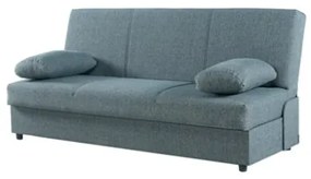 Divano Letto Contenitore 190x64x90 Jimmy In Tessuto Blu