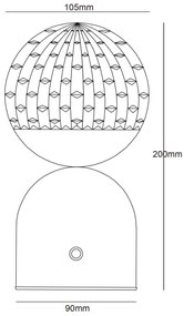 Globo 21007W - Lampada da tavolo LED dimmerabile con funzione Touch JULSY LED/2,5W/3,7V bianco