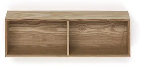 Scaffale in legno con 2 vani portaoggetti , 60 x 15 x 20 cm Billa - Tomasucci