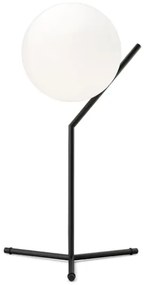 Flos IC Lights Table 1 High Lampada da tavolo 20 cm a luce diffusa in ottone spazzolato Nero