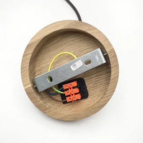 Lampadario sospeso con cavo AIDA 1xE27/60W/230V Ø 25 cm rovere/noce/bianco