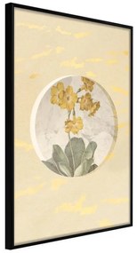 Poster  Flowers and Marble  Cornice Quadri Cornice nera, Larghezza x Altezza Home decor 20x30