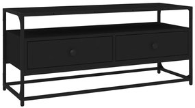 Mobile porta tv nero 100x35x45 cm in legno multistrato