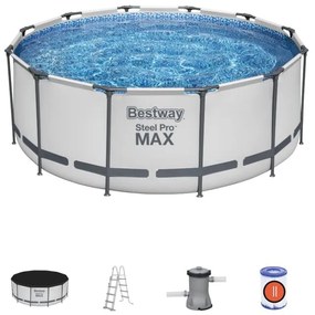 Piscina fuori terra Bestway 56420 Rotonda Steel Pro Max 366x122 cm