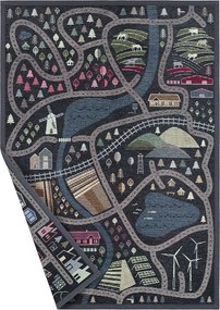 Tappeto nero reversibile per bambini , 140 x 200 cm Ülejõe - Narma