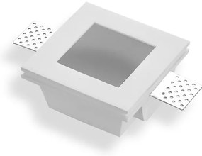 Portafaretto GU10 ed MR16 Quadrato in Gesso Pitturabile Ø120x120 mm