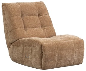 Poltrona da relax marrone chiaro reclinabile con rivestimento in velluto a coste Hein – WOOOD