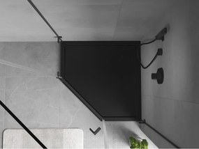 Mexen Flow piatto doccia pentagonale slim 90 x 90 cm, nero opaco - 46P709090