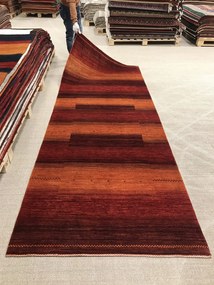 Loribaft Tappeto persiano 320 x 120 Rosso (Iran) Annodato A Mano