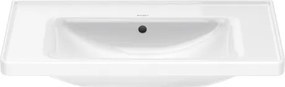 Lavabo 80x48 da incasso soprapiano per mobile senza foro con Troppopieno Bianco Lucido D-Neo 2367800060 Duravit