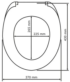 Sedile per wc grigio scuro con chiusura facilitata , 42,5 x 35,5 cm Bellevue - Wenko