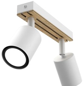 Faretto TERRA 2xGU10/8W/230V bianco/quercia