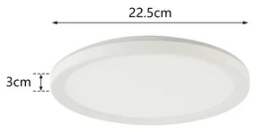 Brilagi - Lampada LED da bagno ULTRA SLIM LED/12W/230V diametro 22,5 cm bianco IP54
