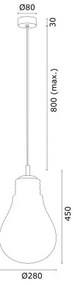 Argon 4879 - Lampadario a sospensione con filo JESSE 1xE27/15W/230V oro/bianco
