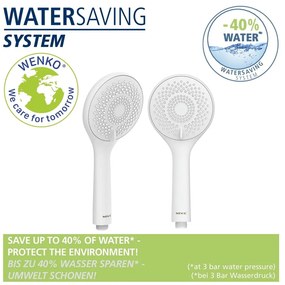 Set doccia bianco in acciaio inox 70 cm Watersaving - Wenko