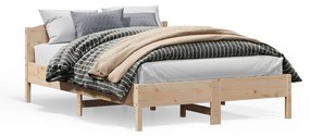 Letto Senza Materasso 140x200 Cm İn Legno Massello Di Pino /