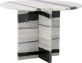 Tavolino da salotto rotondo bianco e nero in marmo ø 61 cm Rosito – Bloomingville