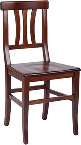 Sedia in legno da cucina LAURA con seduta massello Noce SET da 2