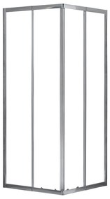 Box doccia angolare con porta scorrevole, vetro 4 mm, L 67.5-79 cm x L 67.5-79 cm, H 185 cm, cromo Essential