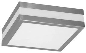 Plafoniera Quadrata in Acciaio Inossidabile 2 basi E27 28x28cm IP54