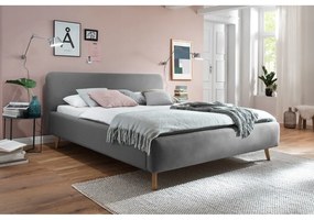Letto matrimoniale imbottito grigio rete non inclusa 180x200 cm Mattis – Meise Möbel