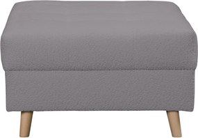 Sgabello grigio scuro in tessuto bouclé Ariella - Ropez