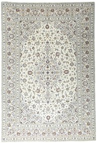 Kashan Tappeto 350x240 Beige (Iran) Annodato A Mano