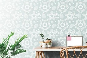 Carta da parati – Libellule blu nel cerchio Mandala