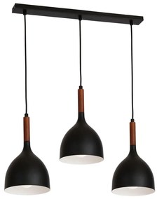 Lampadario a sospensione con filo NOAK WOOD 3xE27/60W/230V