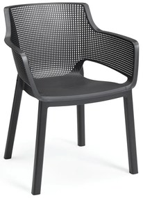Sedia da giardino in plastica grigio scuro Elisa - Keter