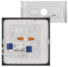 Plafoniera LED LED/12,5W/230V 3000/3500/4000K 17x17 cm nera