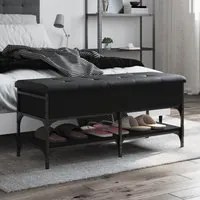 Panca Porta Scarpe Nera 102x42x45 cm in Legno Multistratocod mxl 85691